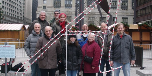 2015 Secular Holiday Displays  Counter Intrusive Religious Images at Daley Center Plaza in Chicago and North School Park in Arlington Heights