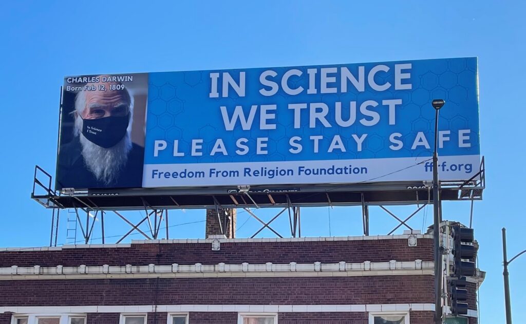 FFRF and FFRFMCC Kick Off New Year With Science-Themed Billboard in Chicago